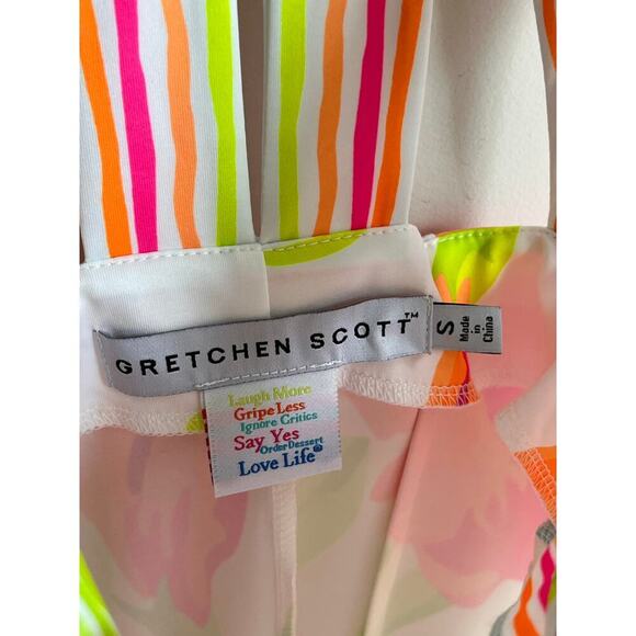 Gretchen Scott Isosceles Icon Sheath Mini Dress White Multi Women's Size S - Picture 5 of 9